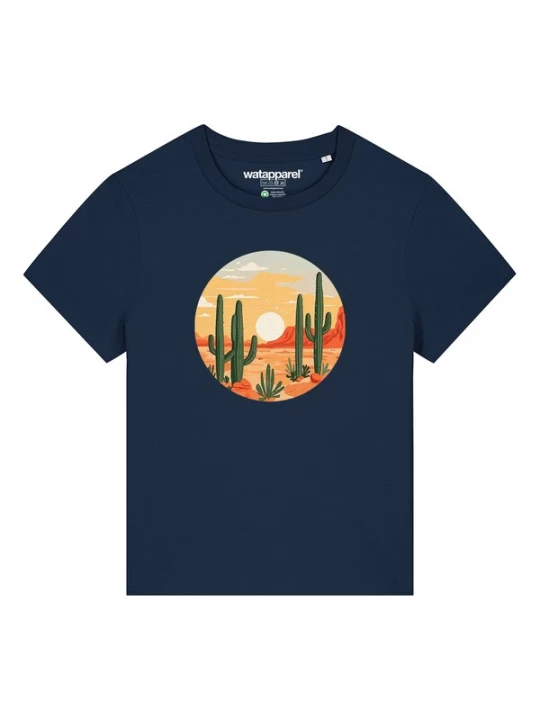 Foto van product Watapparel Shirt 'Sonnenuntergang in der Wüste' navy / grijs / groen / oranje