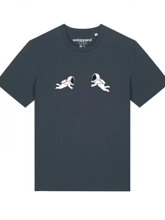 Foto van product Watapparel Shirt 'Space love' antraciet / zwart / wit
