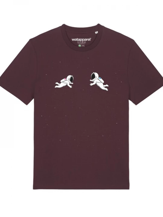 Foto van product Watapparel Shirt ' Space love ' donkerrood / zwart / wit