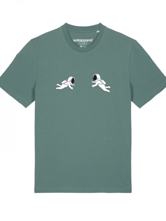 Foto van product Watapparel Shirt 'Space love' groen / zwart / wit