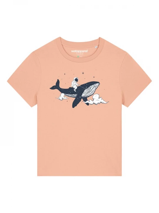 Foto van product Watapparel Shirt ' Spacewhale ' gemengde kleuren / abrikoos