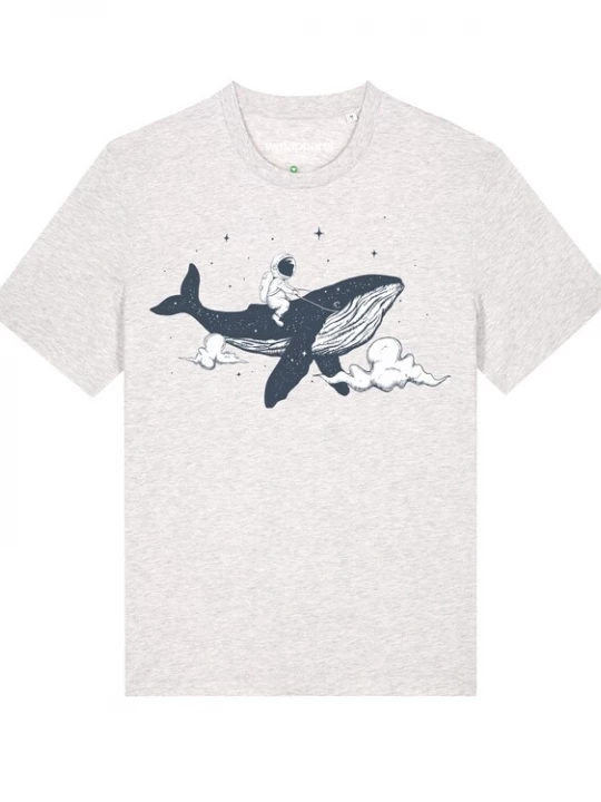 Foto van product Watapparel Shirt ' Spacewhale ' gemengde kleuren / wit gemêleerd