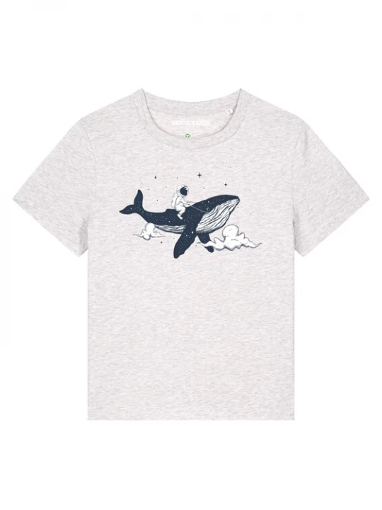 Foto van product Watapparel Shirt ' Spacewhale ' gemengde kleuren / wit gemêleerd