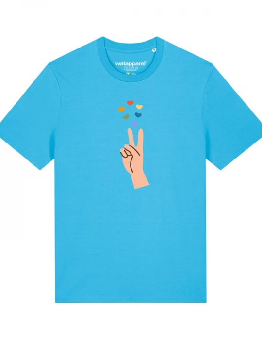 Foto van product Watapparel Shirt 'Spread Love' blauw / gemengde kleuren