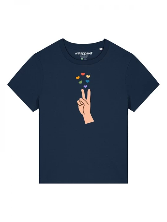 Foto van product Watapparel Shirt 'Spread Love' navy / gemengde kleuren