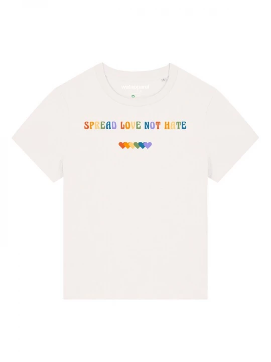 Foto van product Watapparel Shirt ' Spread Love not Hate ' gemengde kleuren / wit