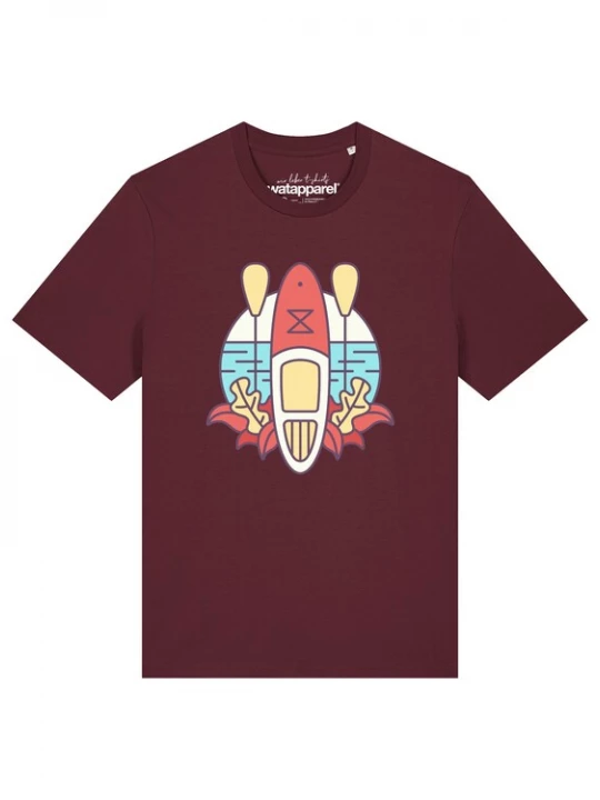 Foto van product Watapparel Shirt 'Stand Up Paddleboard SUP' bordeaux