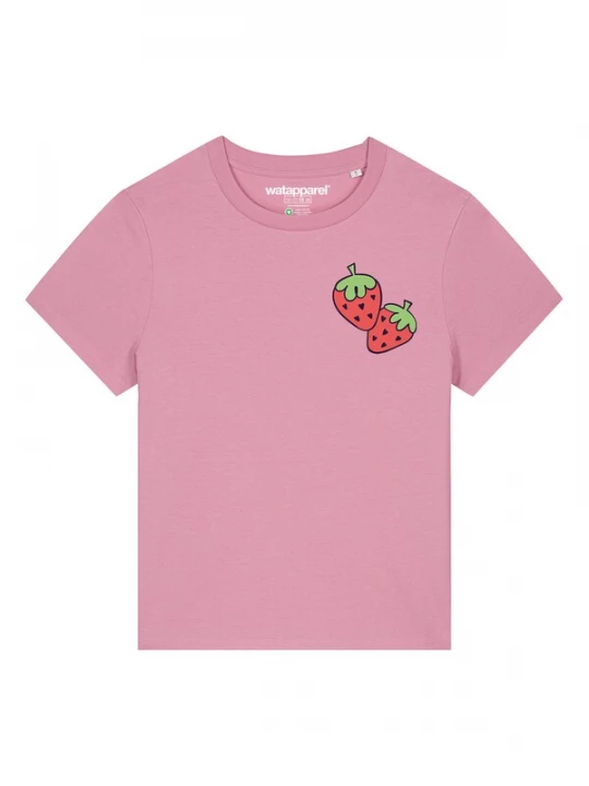 Foto van product Watapparel Shirt 'Strawberry' marine / groen / rosa / rood