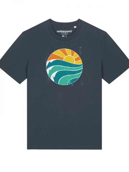 Foto van product Watapparel Shirt ' Summer Sun ' antraciet / gemengde kleuren