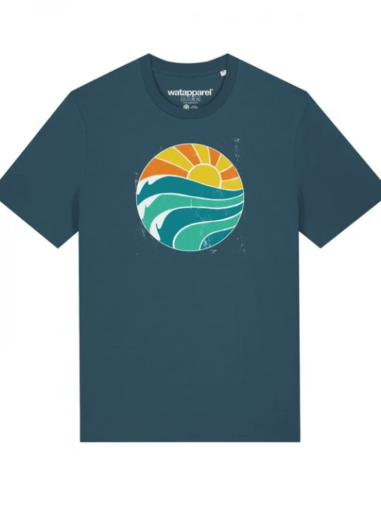 Foto van product Watapparel Shirt ' Summer Sun ' petrol / gemengde kleuren