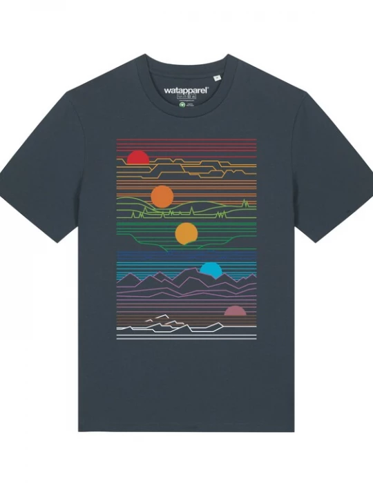 Foto van product Watapparel Shirt ' Sun And Moon ' antraciet / gemengde kleuren