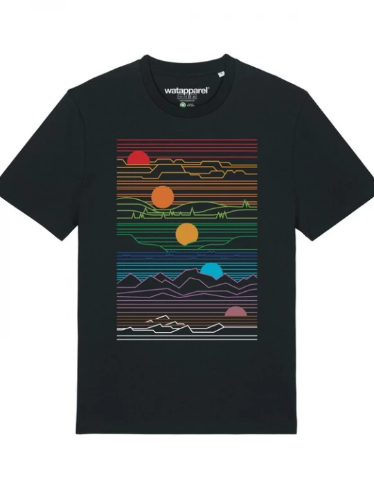 Foto van product Watapparel Shirt ' Sun And Moon ' gemengde kleuren / zwart