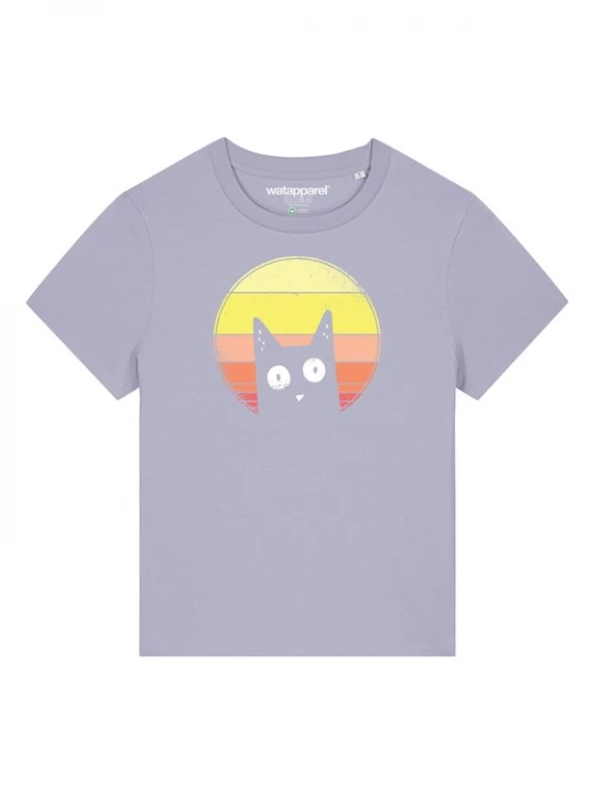 Foto van product Watapparel Shirt ' Sunset Cat ' sering / gemengde kleuren