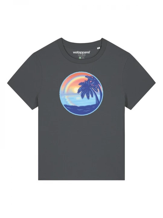 Foto van product Watapparel Shirt ' Sunset Rainbow ' antraciet / gemengde kleuren
