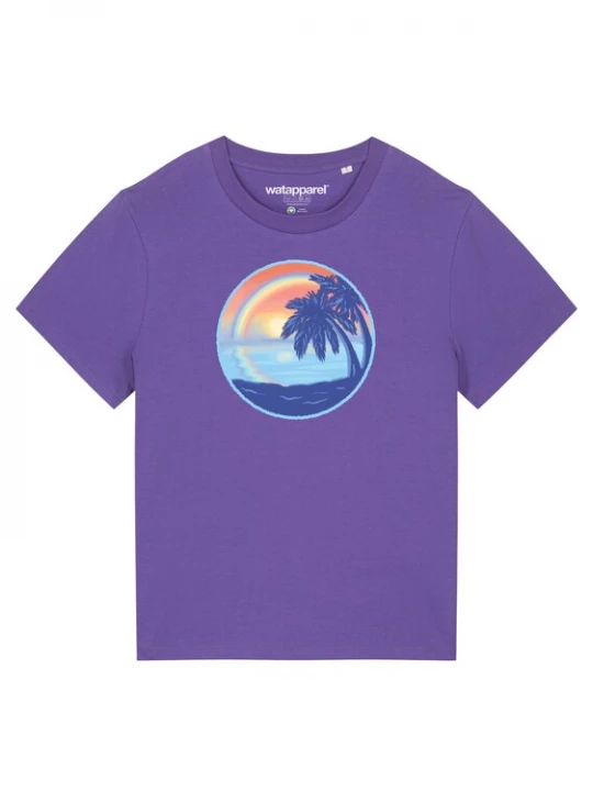 Foto van product Watapparel Shirt 'Sunset Rainbow' lila / gemengde kleuren