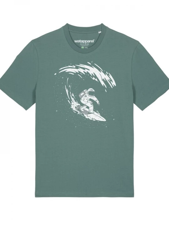 Foto van product Watapparel Shirt ' Surfing Spaceman ' groen / gemengde kleuren