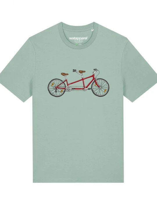 Foto van product Watapparel Shirt ' Tandem ' turquoise / gemengde kleuren