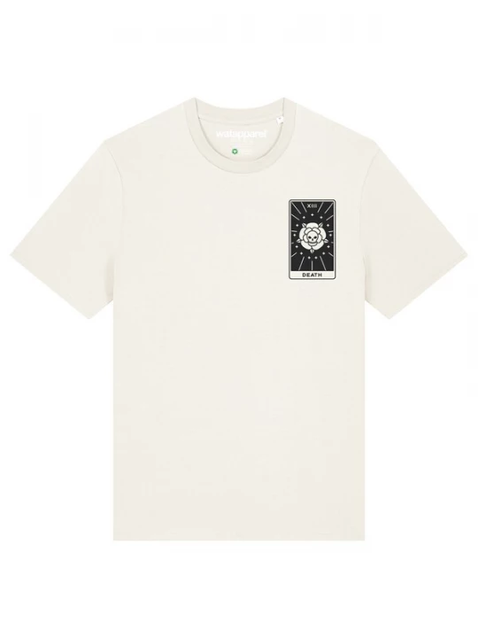 Foto van product Watapparel Shirt 'Tarot Death' ecru / zwart