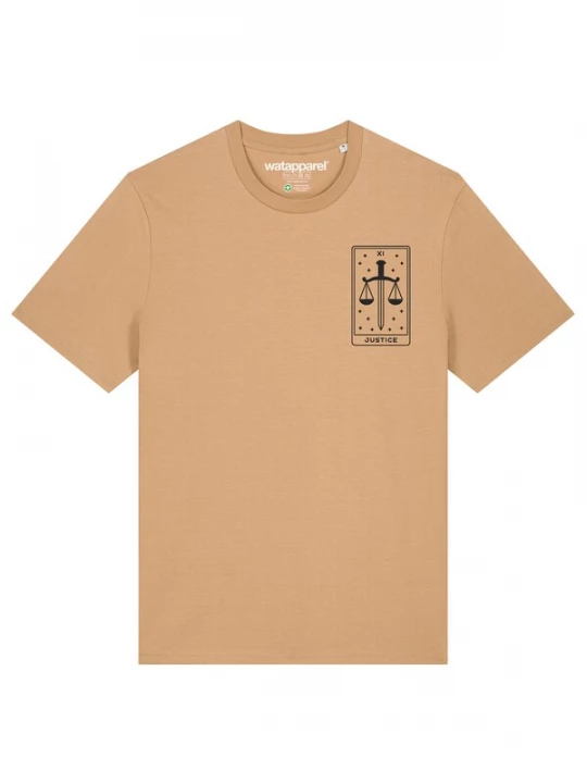 Foto van product Watapparel Shirt 'Tarot Justice' beige / zwart