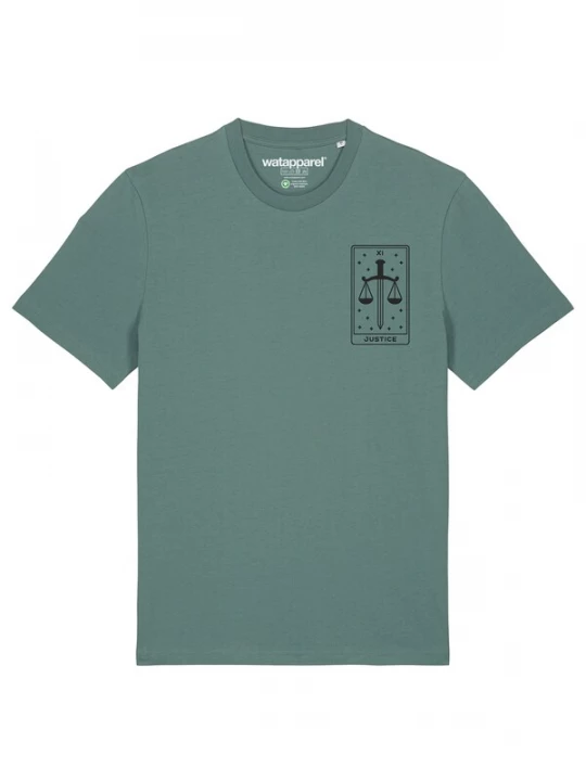 Foto van product Watapparel Shirt 'Tarot Justice' groen / donkergroen / zwart