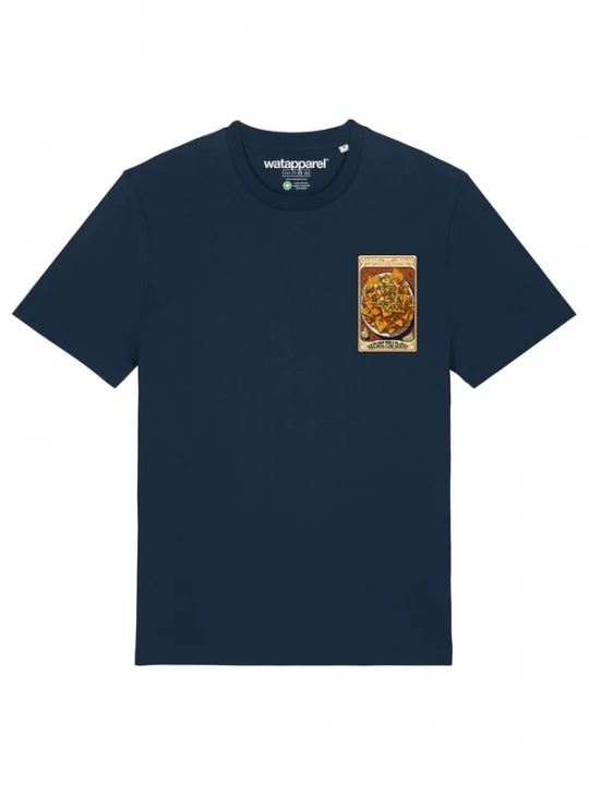 Foto van product Watapparel Shirt 'Tarot Nachos' beige / donkerblauw / oranje