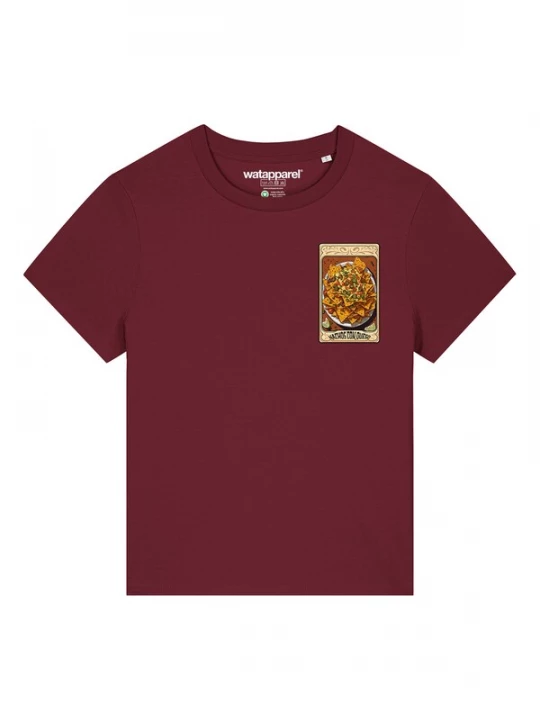 Foto van product Watapparel Shirt 'Tarot Nachos' bruin / oranje / bordeaux / zwart