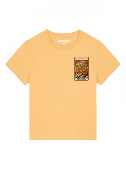 Foto van product Watapparel Shirt 'Tarot Nachos' lichtgeel / oranje / zwart