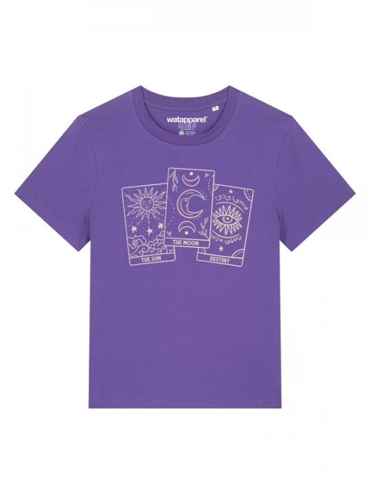 Foto van product Watapparel Shirt 'Tarot Set' beige / lila