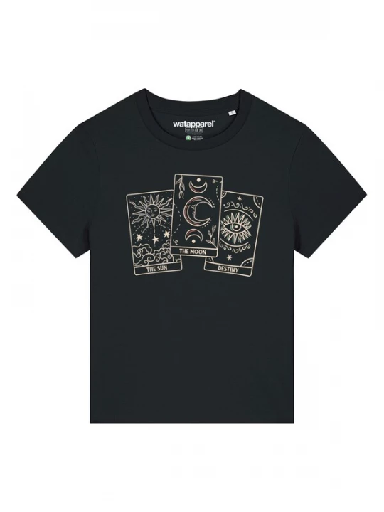 Foto van product Watapparel Shirt 'Tarot Set' beige / zwart