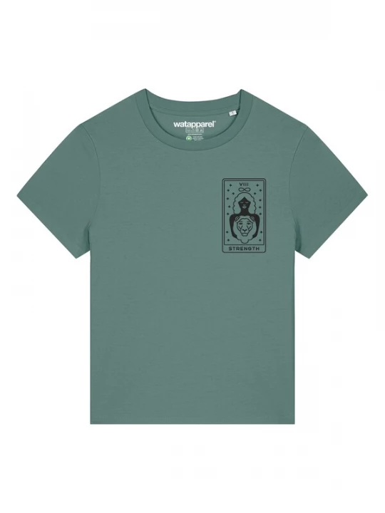 Foto van product Watapparel Shirt 'Tarot Strength' groen / zwart