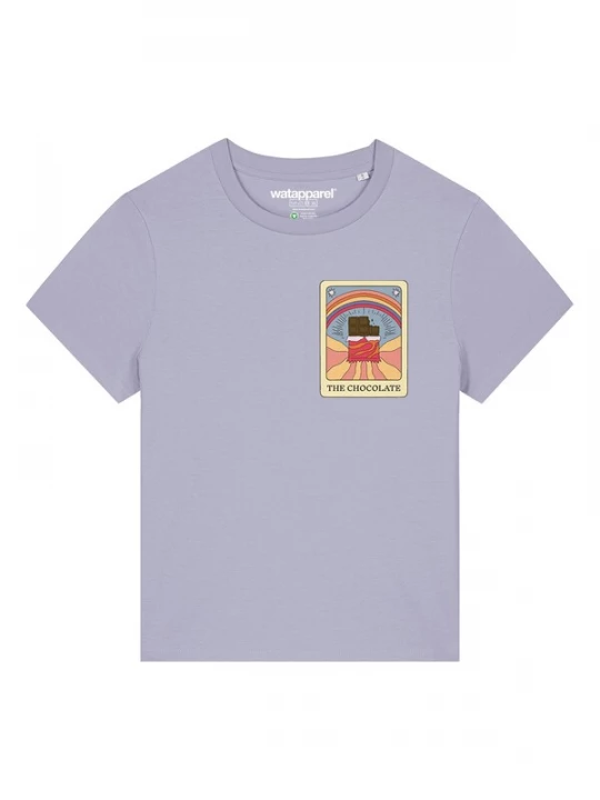 Foto van product Watapparel Shirt 'Tarot The Chocolate' opaal / lichtgeel / lavendel / oudroze