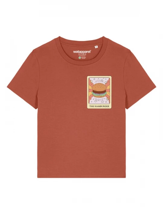 Foto van product Watapparel Shirt 'Tarot The Hamburger' roestbruin / gemengde kleuren