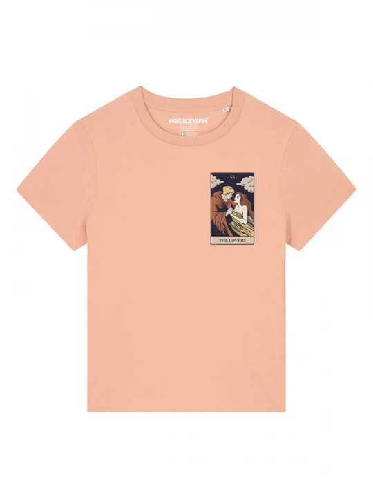 Foto van product Watapparel Shirt 'Tarot The Lovers' geel / abrikoos / roestrood / zwart