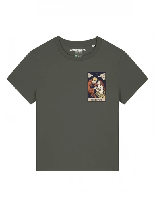 Foto van product Watapparel Shirt 'Tarot The Lovers' navy / cognac / kaki / zwart