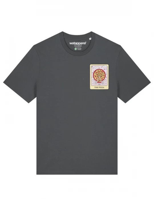 Foto van product Watapparel Shirt 'Tarot The Pizza' antraciet / gemengde kleuren
