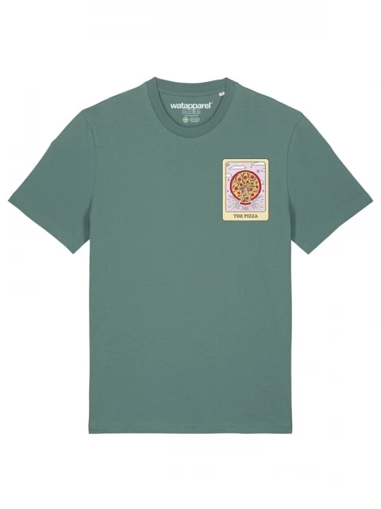 Foto van product Watapparel Shirt 'Tarot The Pizza' jade groen