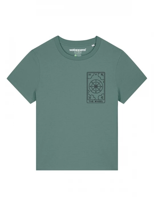 Foto van product Watapparel Shirt 'Tarot The Wheel' groen / zwart