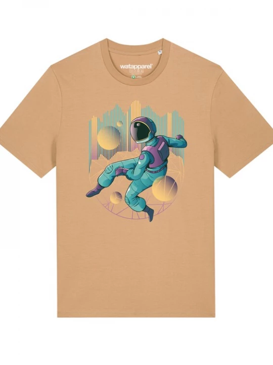 Foto van product Watapparel Shirt 'Techno Astronaut' beige / gemengde kleuren