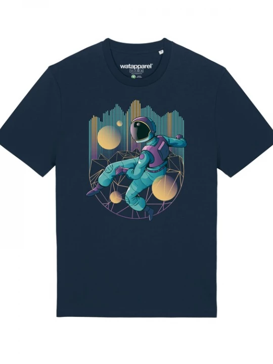 Foto van product Watapparel Shirt ' Techno Astronaut ' donkerblauw / gemengde kleuren