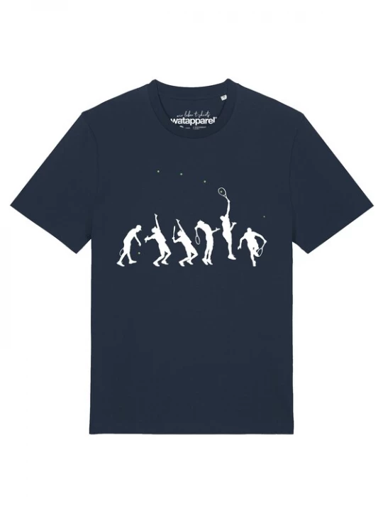 Foto van product Watapparel Shirt 'Tennis Evolution' navy / wit