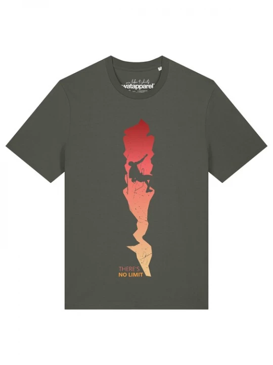 Foto van product Watapparel Shirt 'There's no limit' geel / kaki / rood