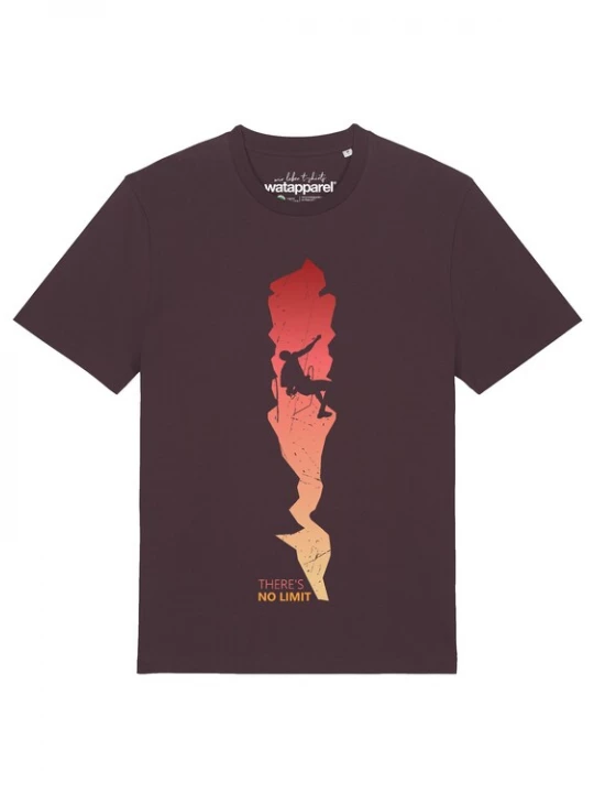 Foto van product Watapparel Shirt 'There's no limit' geel / rood / donkerrood
