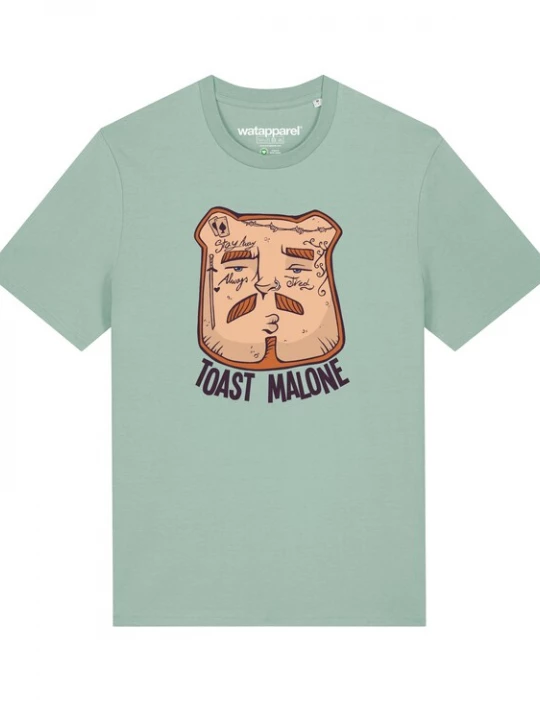 Foto van product Watapparel Shirt ' Toast Malone ' turquoise / gemengde kleuren