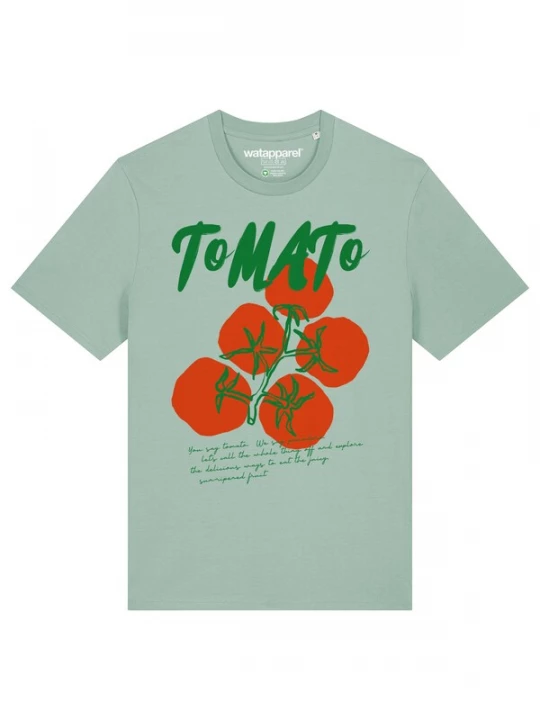 Foto van product Watapparel Shirt 'Tomato' groen / mintgroen / rood