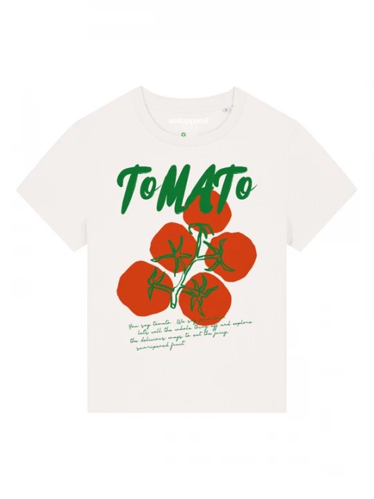 Foto van product Watapparel Shirt 'Tomato' groen / rood / wit