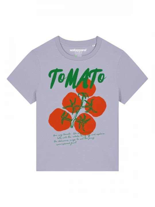 Foto van product Watapparel Shirt 'Tomato' groen / sering / rood