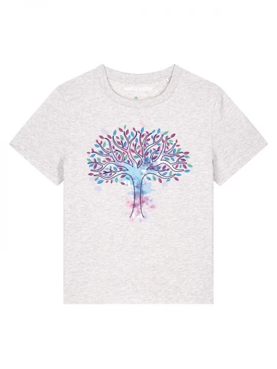 Foto van product Watapparel Shirt ' Tree of life ' gemengde kleuren / wit gemêleerd