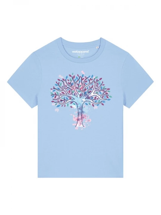 Foto van product Watapparel Shirt 'Tree of life' lichtblauw / gemengde kleuren