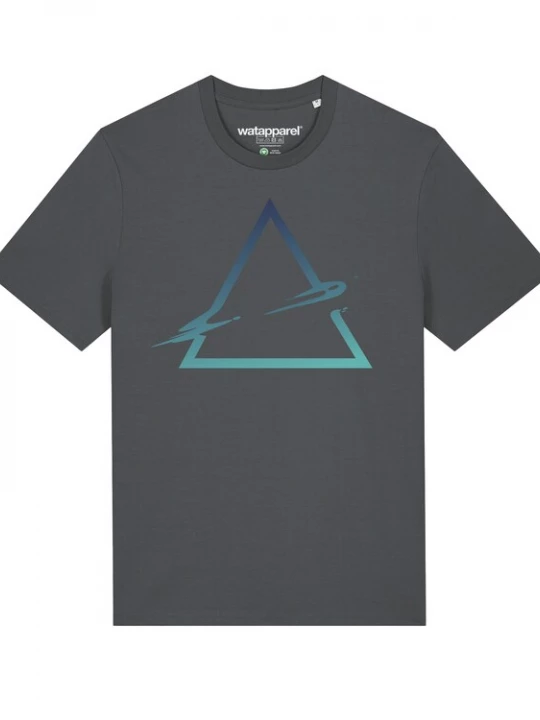 Foto van product Watapparel Shirt ' Triangle ' blauw / antraciet