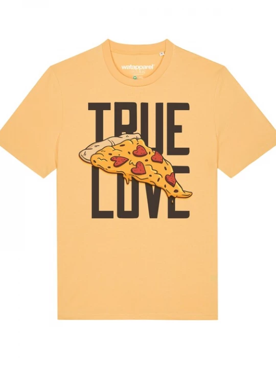 Foto van product Watapparel Shirt ' True Love ' lichtgeel / gemengde kleuren